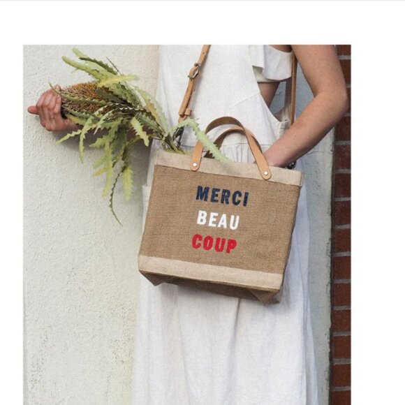 NWOT Clare V X Apolis Merci Beaucoup Lunch Bag - Picture 5 of 10